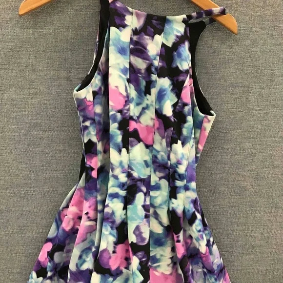 open lace back dress Vince Camuto Women's Halter Fitted Printed Floral Flare Dress, Multi, 12 at  Amazon Women's Clothing store